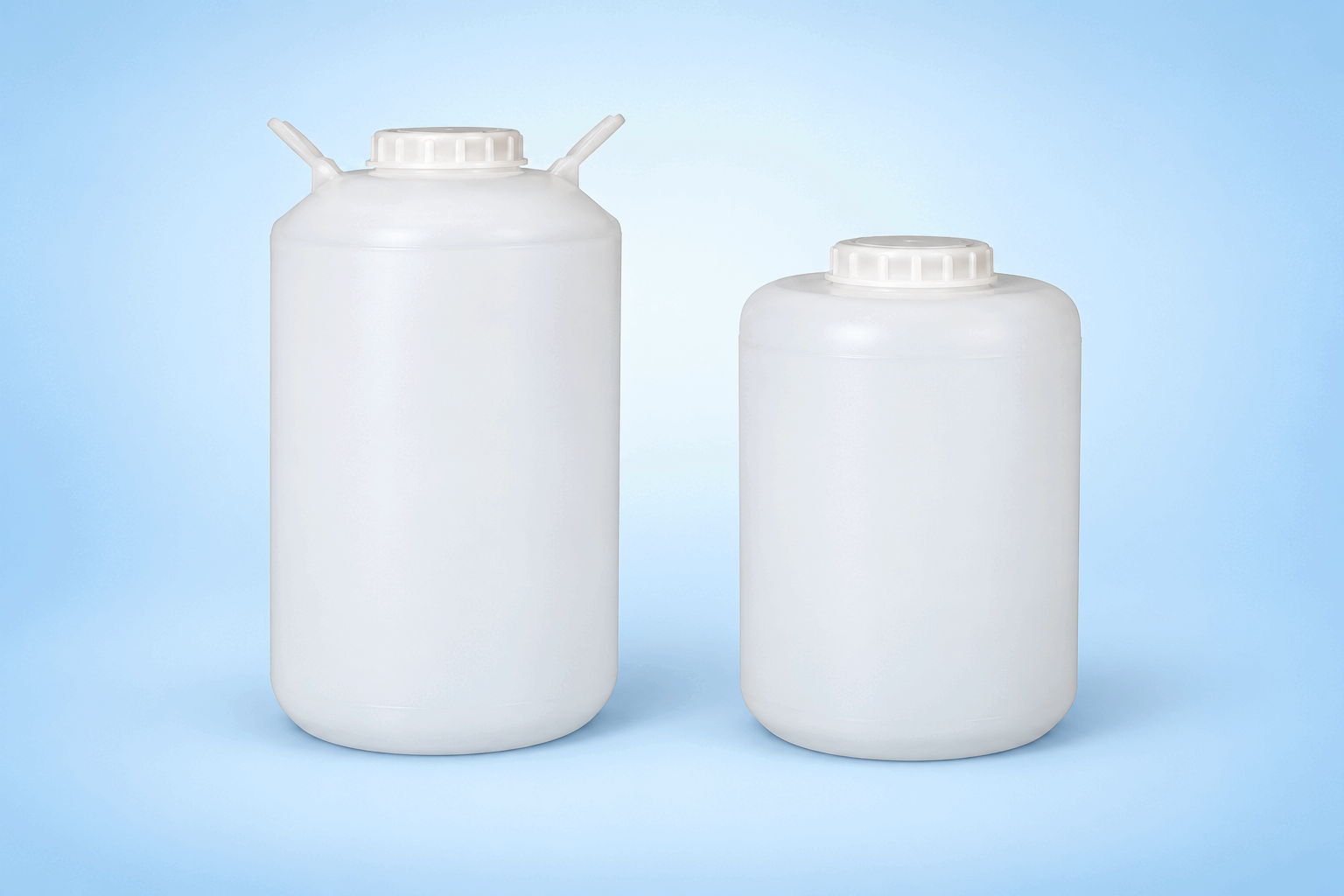 HDP Round jar, Wide Mouth, With P. P. Cap, Seal & Handle